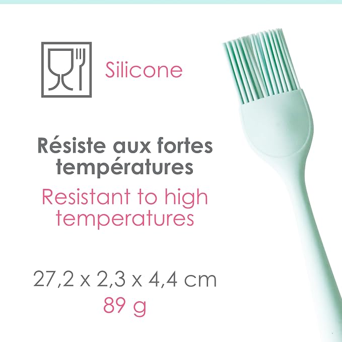ScrapCooking 5281 Silicone Pastry Brush for Decorating, Topping, Icing, 27.2 cm