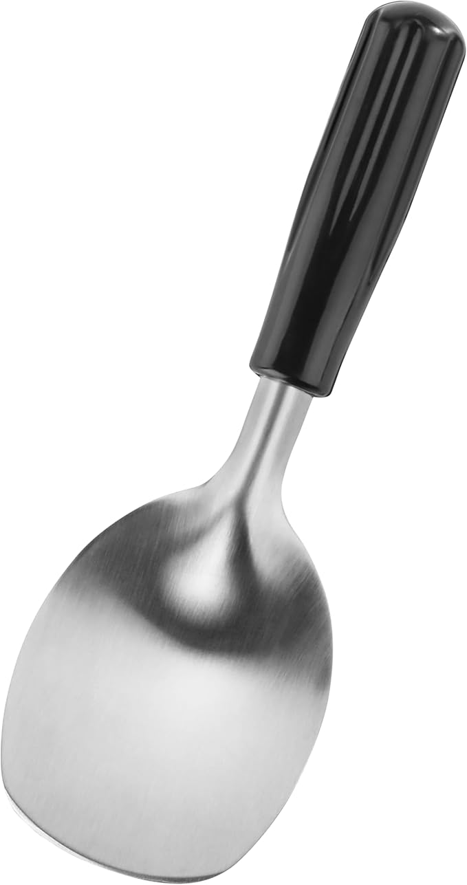 New Star Foodservice 34363Commercial-Grade Stainless Steel 18/8 Espresso Frothing and Ice Cream Spade with Bakelite Handle, Silver