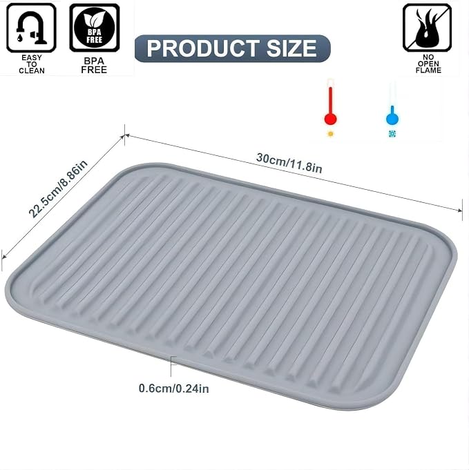 Silicone Trivets Set 2, Big Trivet for Hot Pots and Pans, Heat Resistant Mat for Kitchen Counter, Multi-Purpose & Versatile Trivets Mats, 9 x 12 Inch Silicone Pot Holders Hot Pads Red