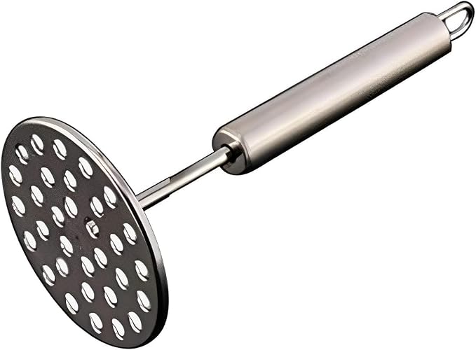 Heavy Duty Stainless Steel Potato & Vegetable Masher – Durable Kitchen Tool for Pav Bhaji, Baby Food, Fruits & More