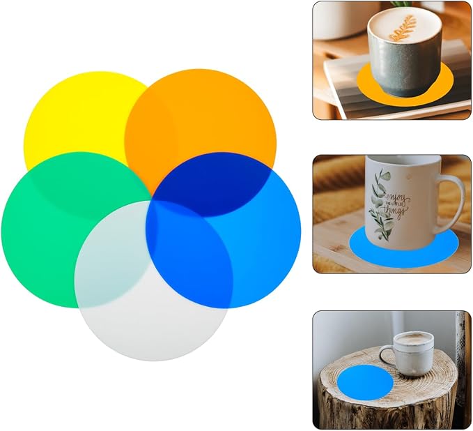 5 Pack Jar Opener Pads Silicone Gripper Pads for Opening Jars and Bottles Non Slip Jar Lid Remover Also Use as Cup Coasters 4.88 X 4.88 X 0.03 in for Kitchen