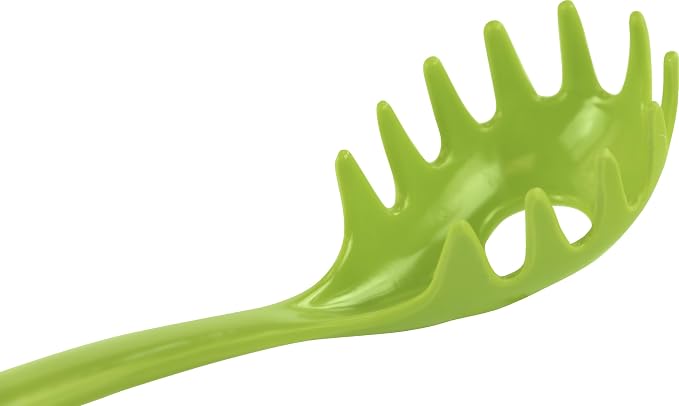 Spaghetti Spoon, Pasta Server, Fork with Ergonomic Handle, Heat Resistant, BPA Free,11.5 inch Melamine Utensil by Reston Lloyd, Lime