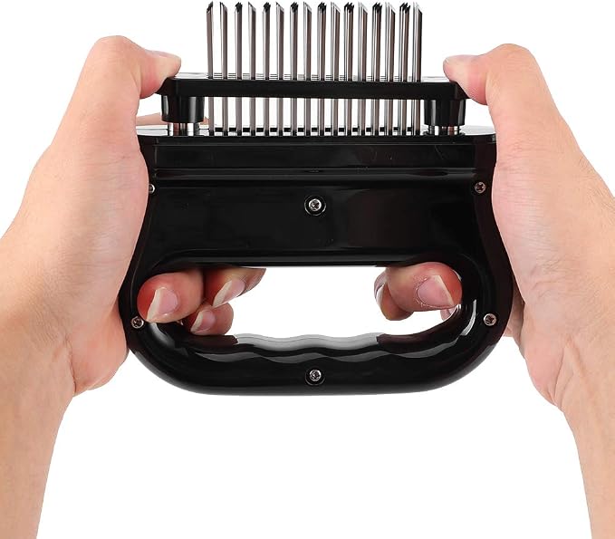 Meat Tenderizer, Kitchen Meat Pounder with 48 Stainless Steel Needle Blade Meat Beater Cooking Tool for Beef Turkey Chicken Steak Veal Pork Fish
