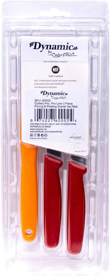 Dynamic 3 Piece Paring & Peeling Starter Set in Red, large