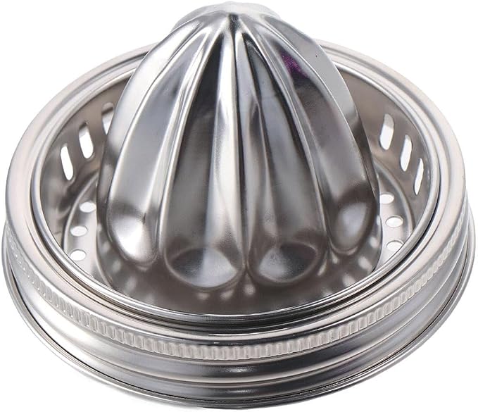 1/2pcs Simple Manual juicer Stainless Steel Lemon Squeezer,3.38 Inch Mason Jar Juicer Lid,Dishwasher Safety Kitchen Manual Juice Compressor(1pcs)