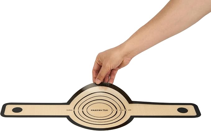Restaurantware Non-Stick Baking Mat - 1 Count - 22.7 x 8.3 x 0.03 Inches - Silicone Dutch Oven Bread Sling - Fiberglass Artisan Bread Mat - Black