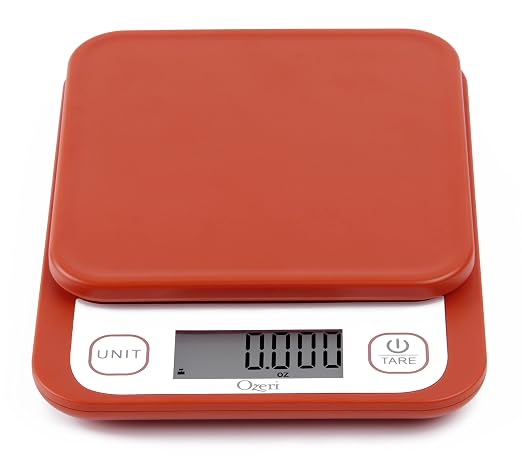 Ozeri® Garden and Kitchen Scale II with 420 Variable Graduation Technology® | Measures most delicate garden herbs and greens at 0.1 g for ingredients under 420 grams and 0.5 g for items over 420 grams