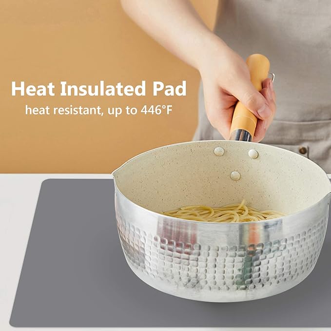 Extra Large Silicone Mats for Countertop, 28" by 20" Multipurpose Mat, Counter Table Protector, Desk Saver Pad, Placemat Nonstick Nonskid Heat-Resistant Pad, Dark Gray