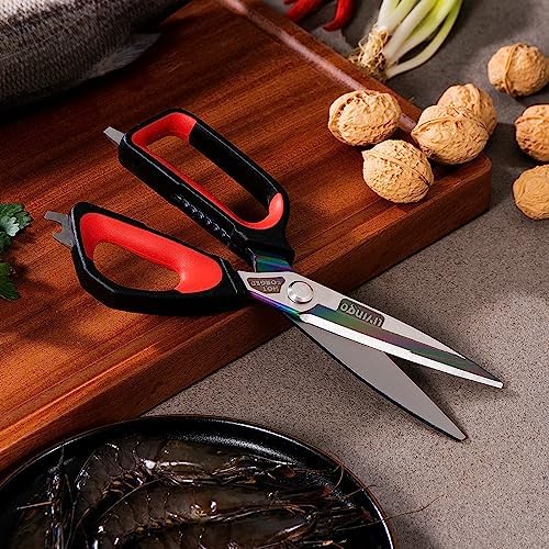LIVINGO 9.5" Titanium Coated Kitchen Shears Heavy Duty Stainless Steel