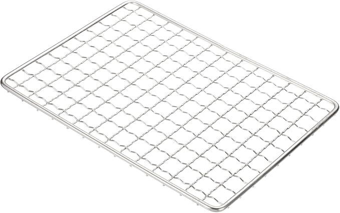 uxcell Cooling Racks, 9.8" x 11.8" Stainless Steel Barbecue BBQ Grill Net Mesh Rack Grate for Cooking, Roasting, Grilling, Oven & Dishwasher Safe, Silver
