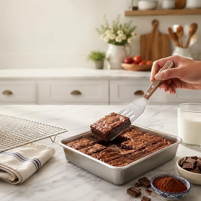 Mrs. Anderson’s Baking Mini Flexible Brownie Cookie Spatula, Stainless Steel Blade with Wood Handle