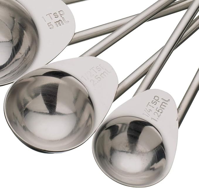 KitchenCraft Stainless Steel Measuring Spoons Set, 4 Pieces