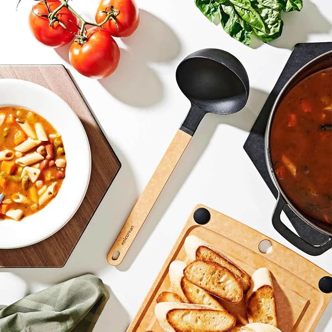 Epicurean Gourmet Series Nylon Ladle-Natural Handle with Black Head