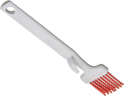 Carlisle FoodService Products Silicone Basting Brush – 4040305 Basting Brush for Cooking, 2in, Heat-Resistant, Grip Bristles for Kitchens, Restaurants, Catering, Silicone Brush Head, Red