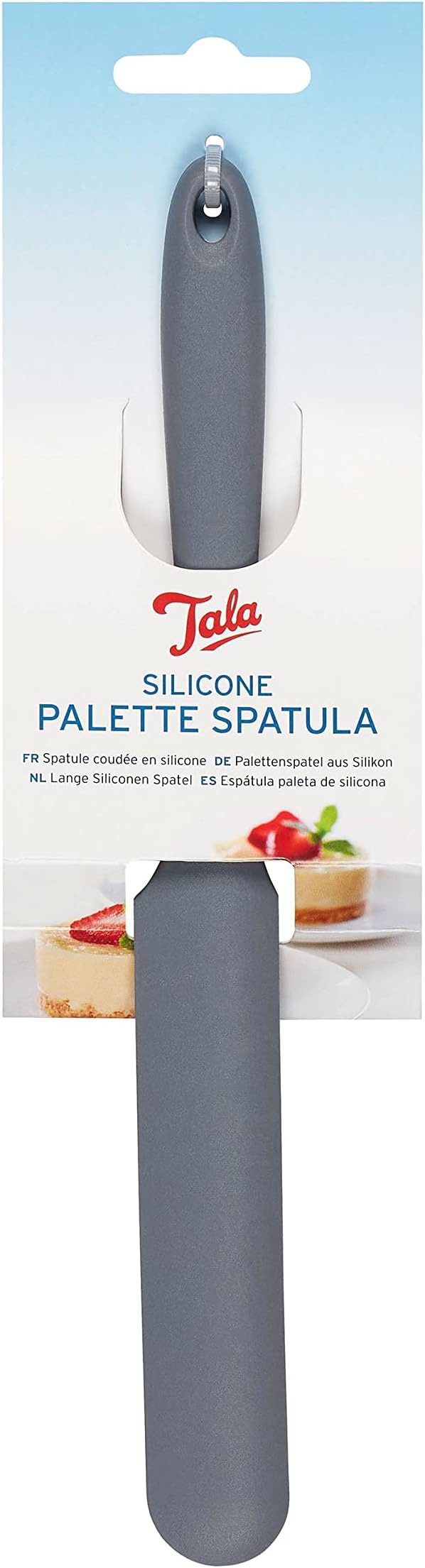 Silicone spatula in Tala Grey, heat resistant up to 240 degrees and ideal for serving all sauce and soup tasks, ideal for use with non-stick cookware