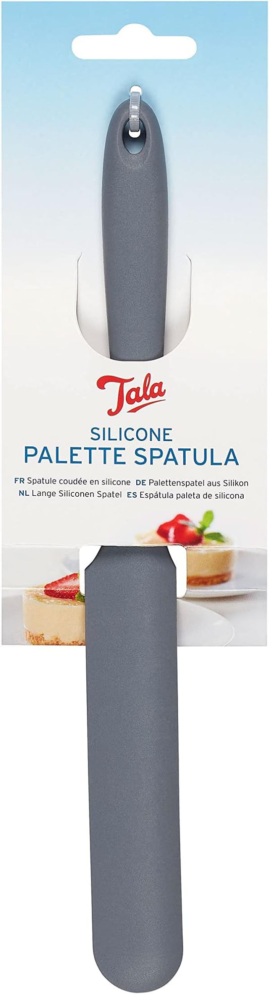 Silicone spatula in Tala Grey, heat resistant up to 240 degrees and ideal for serving all sauce and soup tasks, ideal for use with non-stick cookware