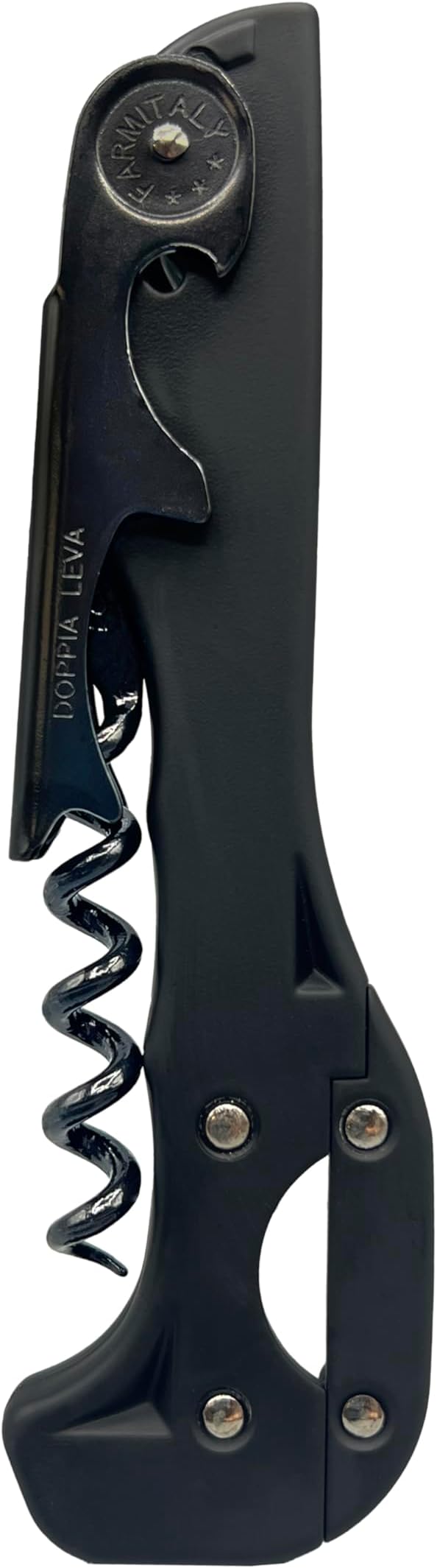 Boomerang Two-step Soft-touch Corkscrew, Black
