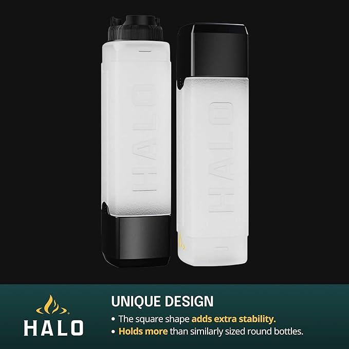 HALO Squeeze Bottles (3-Pack) | 27oz. | Square | Leak-Proof | Pressure-Release Valve | Ideal for Oils, Sauces, Dressings, Syrups | HZ-3027