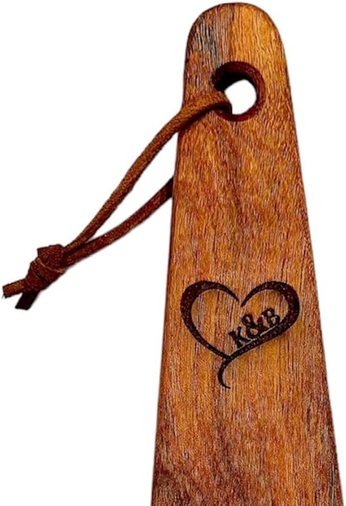 COWBOY SPATULA - Mesquite Wood Spatula, Handmade in Texas, Made in USA, Perfect for cast iron cookware, steel cookware, nonstick cookware - Personalization Optional (Heart Initials)