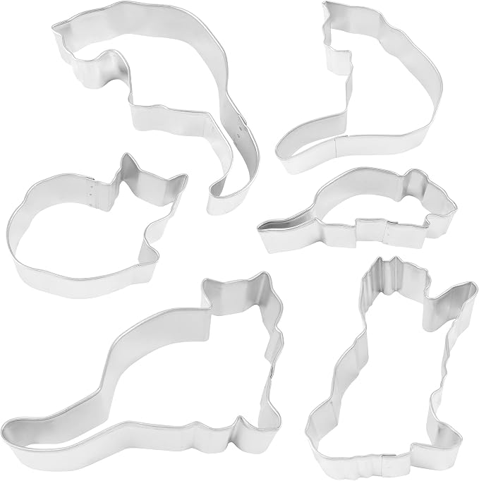 R&M International When the Cat's Away Cookie Cutters, Assorted, 6-Piece Set