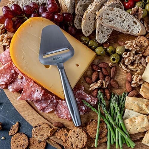 BOSKA Cheese & Pizza Slicer Copenhagen/Cheese Cutter/Pizza Wheel for Pizza and Flammkuchen/Dishwasher-Safe/Ergonomic/Lightweight/Multifunctional/Stainless Steel