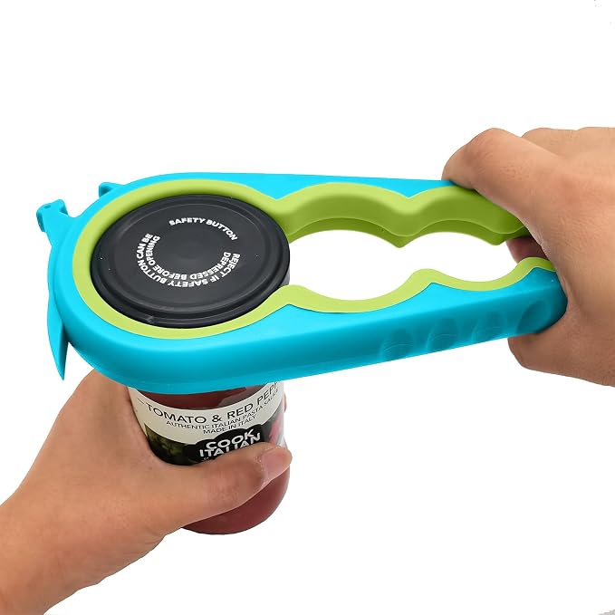 Otstar Jar Opener & Bottle Opener for Seniors with Arthritis, Weak Hands | Adjustable Lid Opener Effortlessly Opens Jars, Bottles & Pop-Top Cans, Great for Senior Parents, Grandparents, or Loved Ones