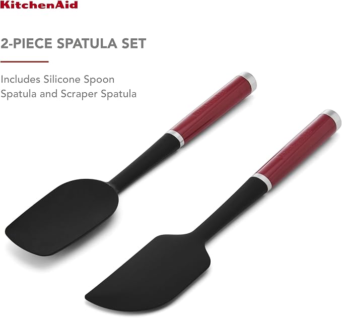 KitchenAid KQG437OHERE 2pc Silicone Spatula Set – Empire Red