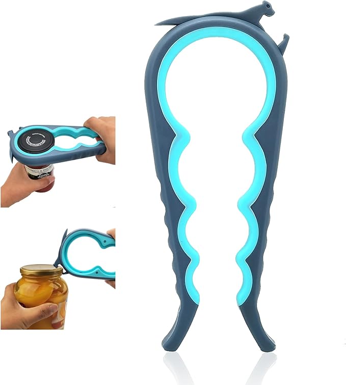 Otstar Jar Opener & Bottle Opener for Seniors with Arthritis, Weak Hands | Adjustable Lid Opener Effortlessly Opens Jars, Bottles & Pop-Top Cans, Great for Senior Parents, Grandparents, or Loved Ones