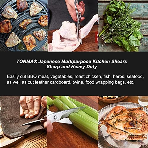 TONMA Kitchen Scissors All Purpose, Made in Japan, Stainless Steel, TK-2