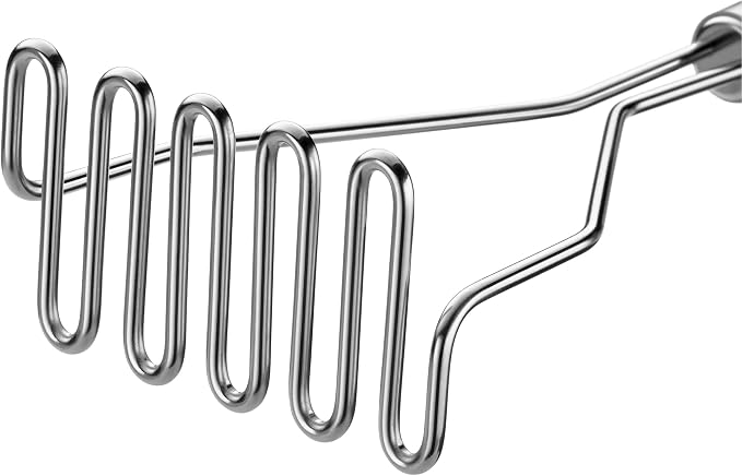 WMF Potato Masher 29 cm Profi Plus Cromargan Stainless Steel Partly Matt Dishwasher Safe, Red, 29 x 10 x 5.9 cm