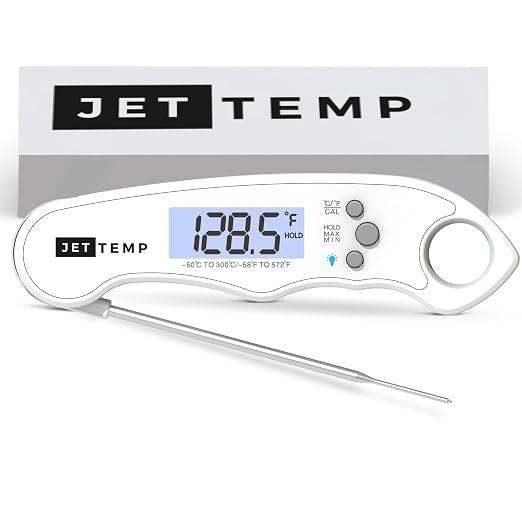 F1 Digital Meat Thermometer - Fast, Accurate, Waterproof - Great for Cooking, Grilling, Baking, Frying