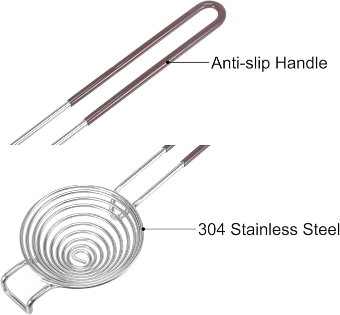 uxcell Egg White Separator Stainless Steel Eggs Yolk Separating Filter Long Handle Kitchen Cooking Baking Tool