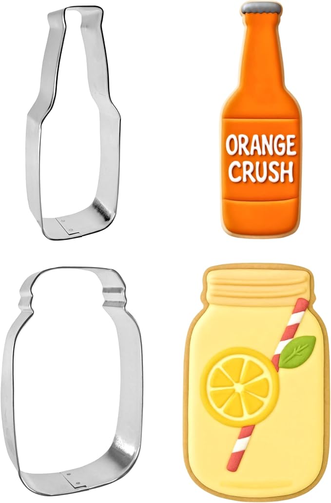 BBQ Grill Cookout Party Cookie Cutter 9 Piece Set from The Cookie Cutter Shop - BBQ Grill, Hamburger, Hot Dog, Mason Jar, Watermelon Cookie Cutters – Tin Plated Steel Cookie Cutters