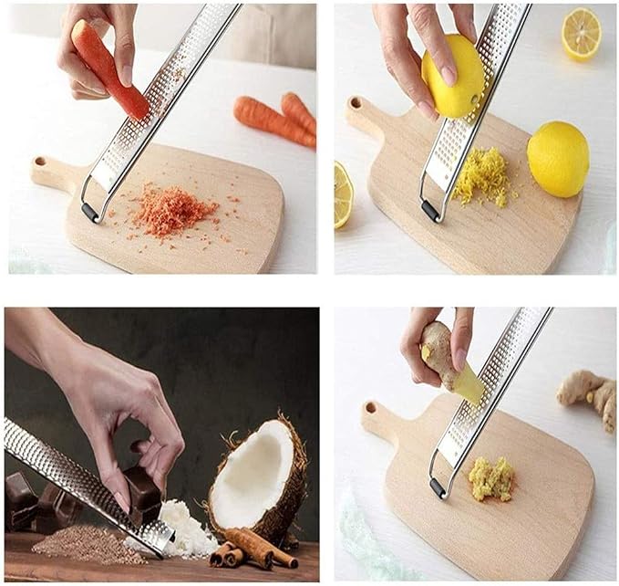 Lemon Zester, McoMce Zesters for Kitchen, Stainless Steel Lemon Zesters for Kitchen, Durable Graters for Kitchen, Special Grater for Chocolate, Vegetables, Fruits, Cheese, Citrus