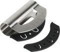 Mindful Design Salad Chopper Tool, Mezzaluna Knife Stainless Steel Vegetable Rocker With Blade Covers