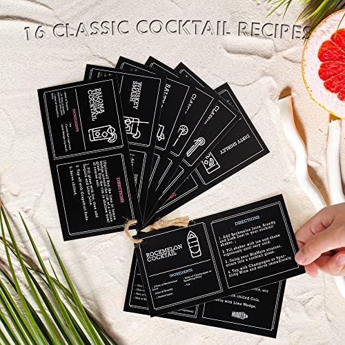 Premium Mixology Cocktail Shaker Set | 4 Piece Bar Tool Set, Silver Bar Set Cocktail Shaker Set for Drink Mixing - Includes Martini Shaker, Jigger, Bar Mixer Spoon + Free Cocktail Recipes | Gift Idea
