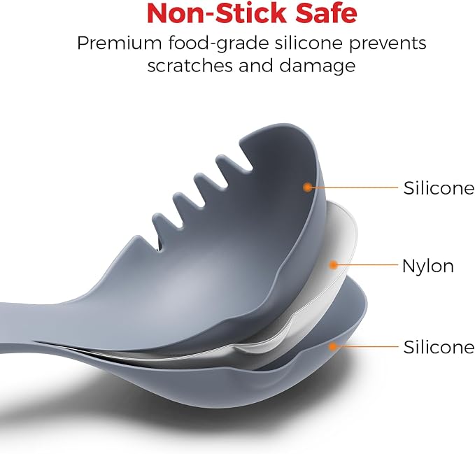 Goldlion Silicone Soup Ladle for Ninja PossibleCooker PRO, PLUS and More | Non-scratch soft silicone coating, built-in rest, heat-resistant, fits Ninja PossibleCooker perfectly