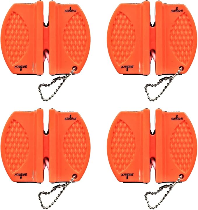 Knife Sharpener - Exceptional Sharpness And Performance With Premium Materials - Silislick Kitchen Knife Sharpener (orange, 4)