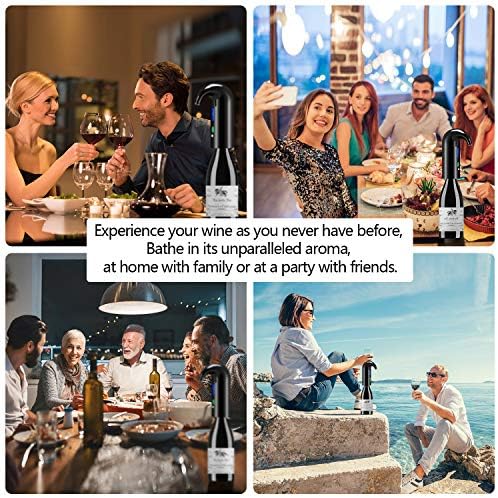 Fathers Day Gift Electric Wine Aerator & Automatic Wine Dispenser – 1-Button Instant Aeration, Decanter Wine Pourer for Red & White Wine, USB Rechargeable Wine Accessories – Best Wine Gift for Men