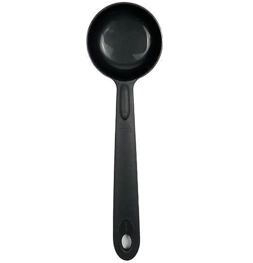 Cook's Rite-Size 6 oz. Solid Round Circle Server Portion Utensil, Copolymer Plastic Heat Resistant Professional Cooking Tool, Black