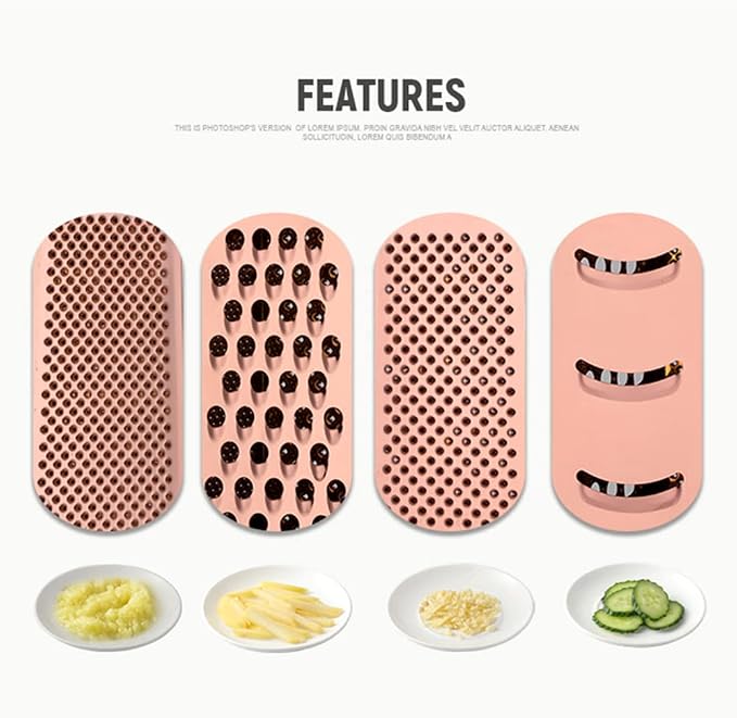 Buyer Star Handheld Cheese Grater Box for Kitchen Stainless Steel Cheese Grater with Handle for Grinding Shredding & Slicing, 4 Sided Metal Food Shredder Cheese Slicer, Dishwasher Safe, Rose Gold