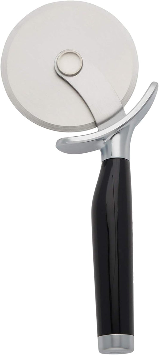 KitchenAid Classic Soup Ladle, One Size, Black & Classic Pizza Wheel with Sharp Blade For Cutting Through Crusts, Pies & Classic Multifunction Can Opener/Bottle Opener