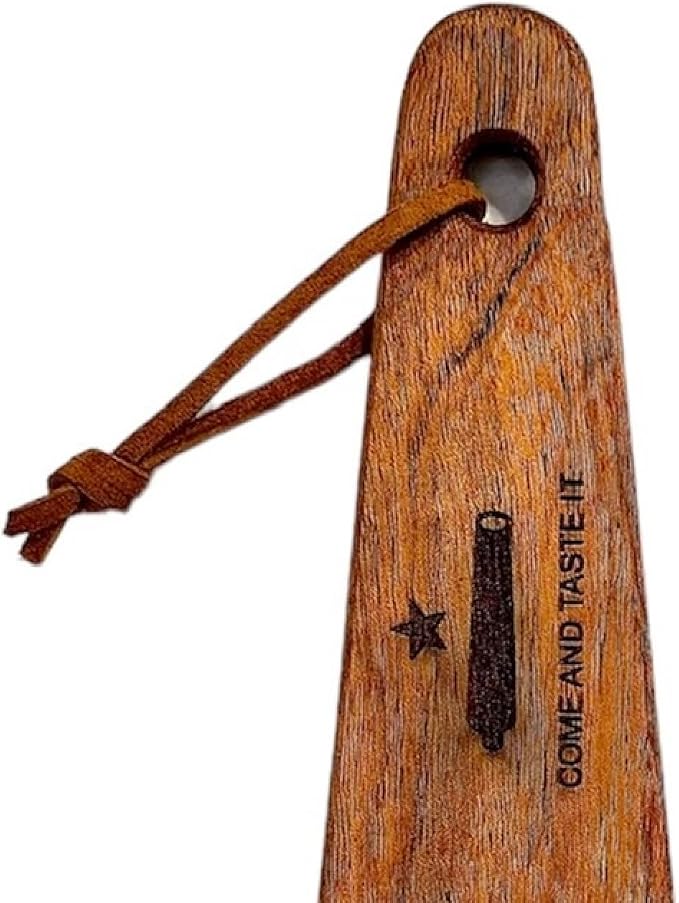 COWBOY SPATULA - Mesquite Wood Spatula, Handmade in Texas, Made in USA, Perfect for cast iron cookware, steel cookware, nonstick cookware - Personalization Optional (Come and Taste it - Cannon)