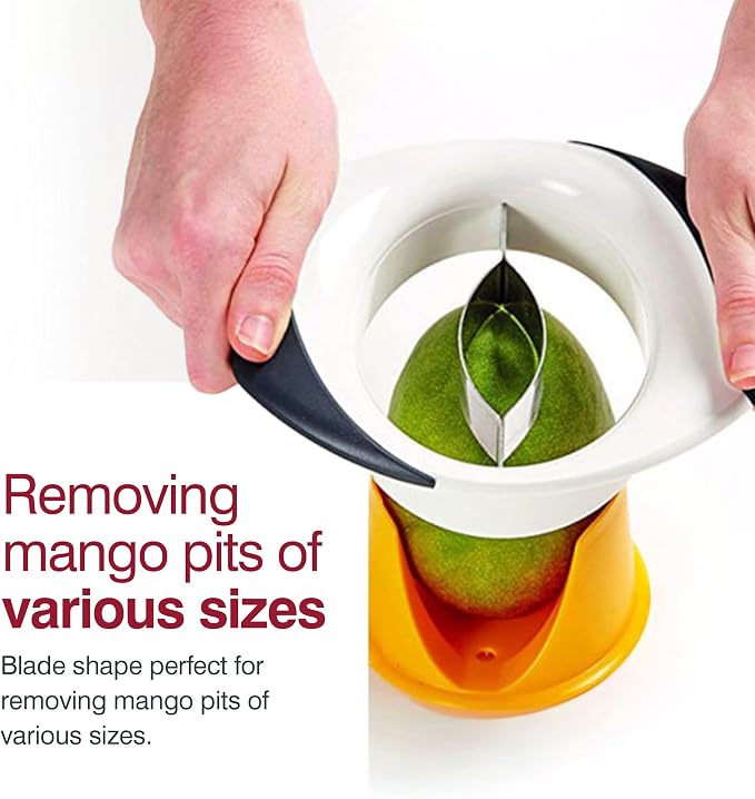 Zyliss Slice & Peel Mango Tool - Mango Slicer, Peeler and Pit Remover Tool - Mango Cutter with Stainless Steel Microblades - Dishwasher-Safe Kitchen Tool & Gadget