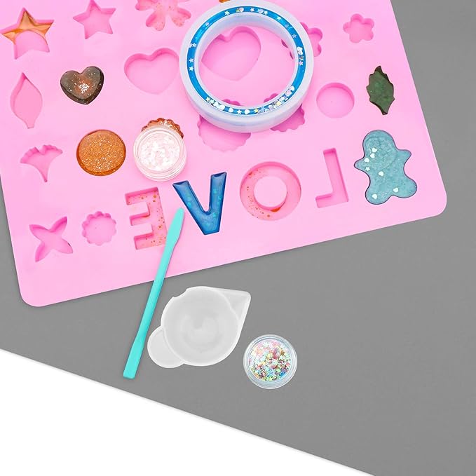 Gartful Silicone Crafts Mat, Silicone Sheets for Crafts, Painting, Nail Arts, Clay, Resin Jewelry Casting Molds Mat, Table Pad Placemat, Nonstick Nonslip, Gray & Beige & Light Blue (15.7x11.8 inch)