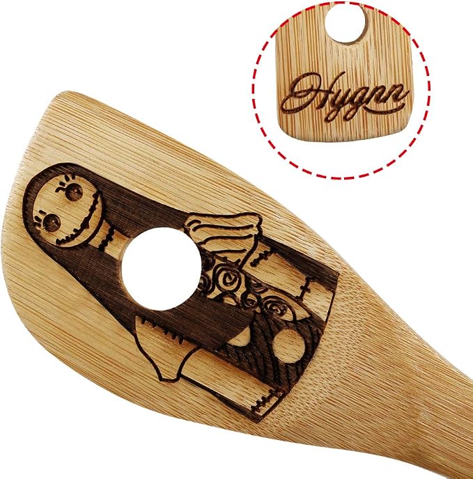 Nightmare Wooden Spoons Great Utensil Set Fun Idea Serving Utensils Burned Bamboo Spoons Kitchen House Warming Present Slotted Spoon 5 Piece