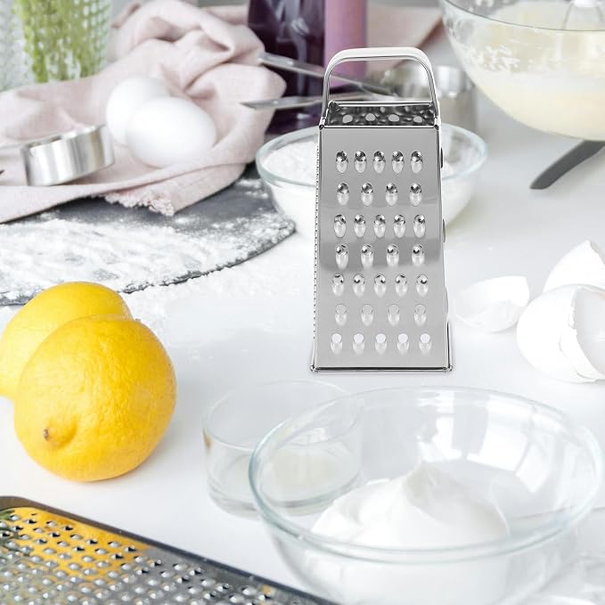 SHERCHPRY Vegetable Slicer Box Grater Cheese Graters Stainless Steel Vegetable Shredder Mandoline Slicer Nuts Kitchen Shredder Zester 8inch Cheese