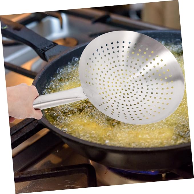 Stainless Steel Colander Mesh Spoon Strainer Filter Strainer Hot Pot Spoon Food Strainer Kitchen Cookware Skimmer Ladle Filtering Ladle Filter Spoon Kitchen Gadget Soup Ladle