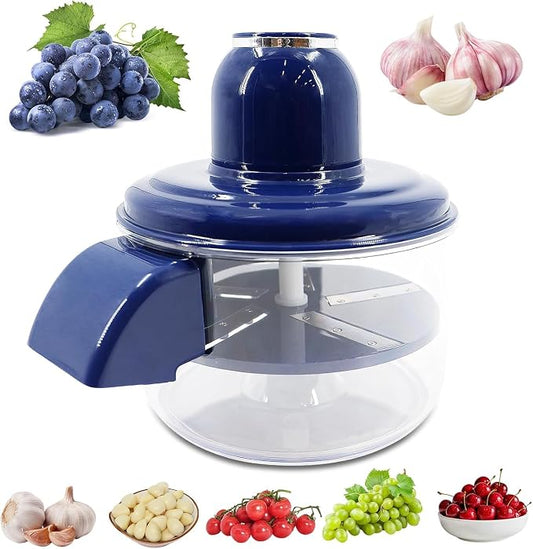 Automatic Electric Peeler for Garlic &Small Fruit, Portable Rechargeable Electric Grapes Peeling Machine for Home,Outdoor Picnic,Commercial Kitchen (Blue)