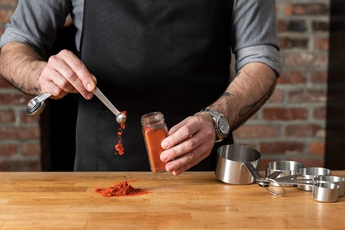 Babish 10-Piece Stainless Steel Measuring Cups and Spoons Set – Heavy-Duty, Rust-Resistant Baking and Cooking Measurement Tools